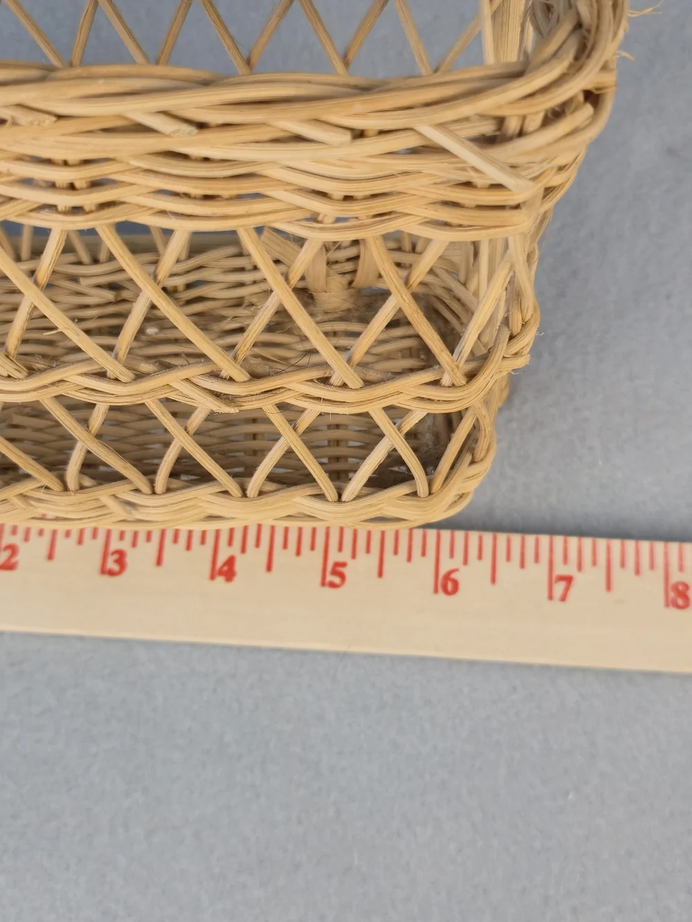 Vintage Interpur Woven Rattan 3 Tier Wall Hanging Mail Sorter Basket
